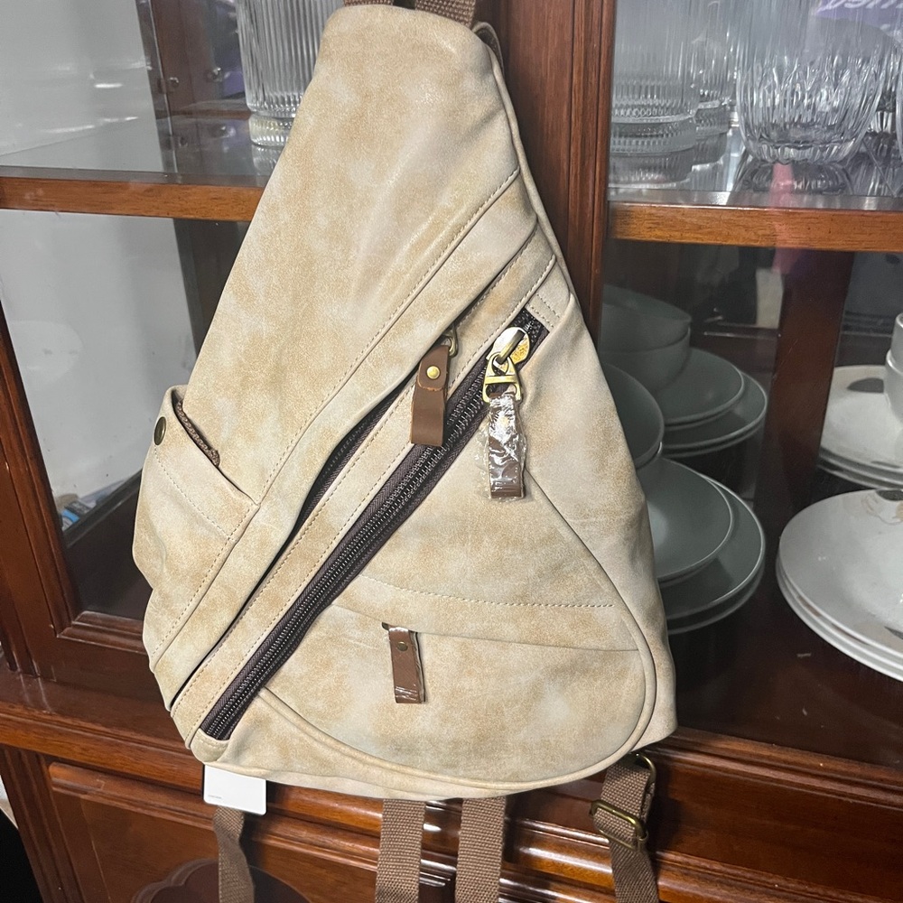 KL928 Tan Sling Backpack
